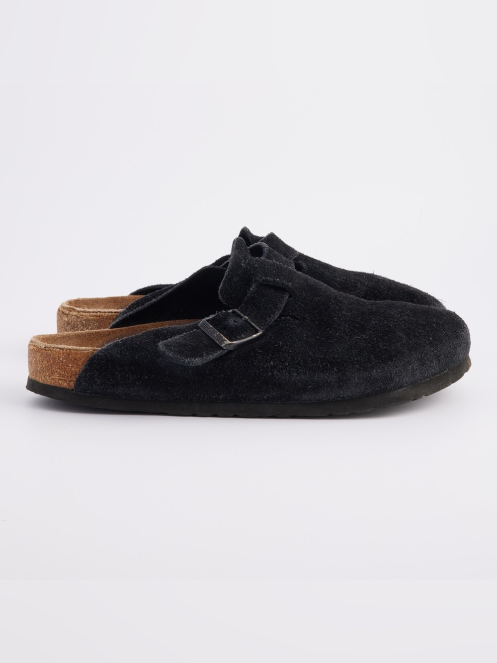 BIRKENSTOCK BOSTON CLOG - BLACK SUEDE